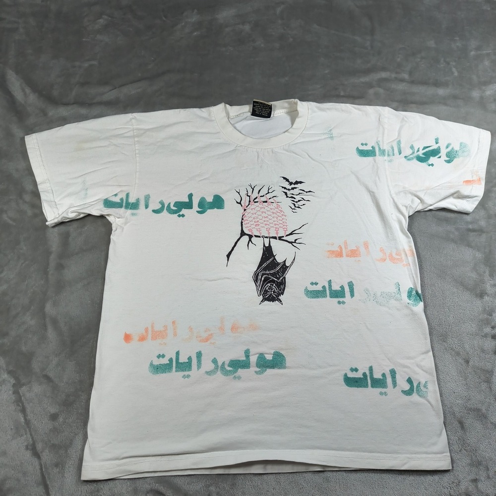 Kangkao Reconnect Shirt Mens Large Holi Rayat Arabic Writing Bat Holy Banners